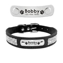 Leather Personalized Cat Collar Adjustable Free Engraving Leather Personalized Cat Collar Adjustable Free Engraving