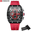 Curren Chronograph Square Dial Men's Wristwatch Luxury Curren Chronograph Square Dial Men's Wristwatch Luxury