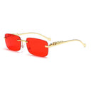 Unisex Classic Rimless Sunglasses with Leopard Design Trend Unisex Classic Rimless Sunglasses with Leopard Design Trend