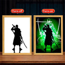 One Piece Zoro and Luffy LED Night Light Frame Anime Decor One Piece Zoro and Luffy LED Night Light Frame Anime Decor