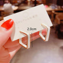 Retro Gold Circle Stud Earrings: Stylish Vintage Korean Jewelry Retro Gold Circle Stud Earrings: Stylish Vintage Korean Jewelry