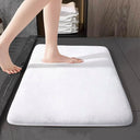 Thickened Solid Color Bathroom Flannel Foot Mat Non-Slip Thickened Solid Color Bathroom Flannel Foot Mat Non-Slip