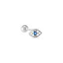 Moon Stud Earring Sterling Silver Jewelry With Zircon Glam Moon Stud Earring Sterling Silver Jewelry With Zircon Glam