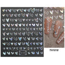 Fantasy Butterfly Nail Decals - Silver Holographic Flames Fantasy Butterfly Nail Decals - Silver Holographic Flames