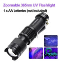 LED UV Flashlight Mini Ultraviolet Torch for Detection LED UV Flashlight Mini Ultraviolet Torch for Detection