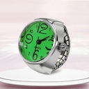 Vintage Finger Watch Ring Elegant Timepiece with Punk Flair Vintage Finger Watch Ring Elegant Timepiece with Punk Flair