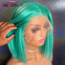 Mint Green Bob Wig 613 Blonde Lace Front Human Hair Mint Green Bob Wig 613 Blonde Lace Front Human Hair
