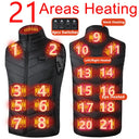 9/13Areas Heated Vest Men Women USB Heating Jacket Winter 9/13Areas Heated Vest Men Women USB Heating Jacket Winter