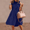 Elegant Ruffle Sleeve A-Line Mini Dress Women's Fashion Statement Elegant Ruffle Sleeve A-Line Mini Dress Women's Fashion Statement