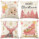 Snowflake Christmas Pillow Covers Set 4 Decorative Cases Snowflake Christmas Pillow Covers Set 4 Decorative Cases