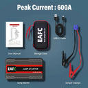 Powerful 2000A Jump Starter for 12V Cars Petrol and Diesel Portable Charger Powerful 2000A Jump Starter for 12V Cars Petrol and Diesel Portable Charger