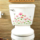 Green Plant Leaves Bathroom Wall Sticker Waterproof Decor Green Plant Leaves Bathroom Wall Sticker Waterproof Decor