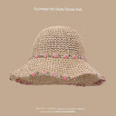 Straw Hat Japanese Style Hand Woven Womens Summer Lace Straw Hat Japanese Style Hand Woven Womens Summer Lace