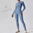 Elegant Nude Zipper Leotard for High Intensity Gym Elegant Nude Zipper Leotard for High Intensity Gym