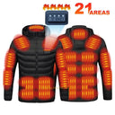 21 Areas Heated Jacket For Men USB Self Heating Vest 21 Areas Heated Jacket For Men USB Self Heating Vest