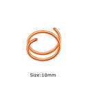 1PC 316L Stainless Steel Double Spiral Nose Hoop Ring 1PC 316L Stainless Steel Double Spiral Nose Hoop Ring