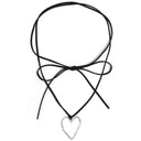 Heart Velvet Choker Necklace With Gothic Bow Detail Heart Velvet Choker Necklace With Gothic Bow Detail
