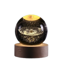 3D Crystal Ball Light Carving Solar System Night Light LED 3D Crystal Ball Light Carving Solar System Night Light LED