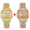 Gold Stainless Steel LED Mens Watch Modern Stylish Timepiece Gold Stainless Steel LED Mens Watch Modern Stylish Timepiece