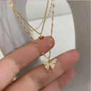 Korean Pink Crystal Angel Wings Heart Pendant Necklace 2022 Korean Pink Crystal Angel Wings Heart Pendant Necklace 2022