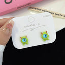 Kiss Jewelry Cute Monster Eyes Stud Earrings Trendy Kpop Fashion Gift Kiss Jewelry Cute Monster Eyes Stud Earrings Trendy Kpop Fashion Gift
