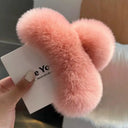 Crab Plush Fur Hair Clip Trendy Accessory For Girls Crab Plush Fur Hair Clip Trendy Accessory For Girls