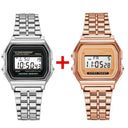 Gold Stainless Steel LED Mens Watch Modern Stylish Timepiece Gold Stainless Steel LED Mens Watch Modern Stylish Timepiece