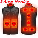 9/13Areas Heated Vest Men Women USB Heating Jacket Winter 9/13Areas Heated Vest Men Women USB Heating Jacket Winter