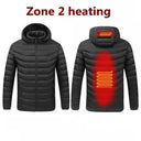 Mens USB Heated Hooded Jacket Waterproof Winter Warmer Mens USB Heated Hooded Jacket Waterproof Winter Warmer