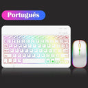 Rainbow Backlit Wireless Keyboard and Mouse Set Portable Rainbow Backlit Wireless Keyboard and Mouse Set Portable