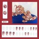 24pcs Box Ballerina Nail Tip Purple Floral False Nails 24pcs Box Ballerina Nail Tip Purple Floral False Nails