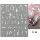 Fantasy Butterfly Nail Decals - Silver Holographic Flames Fantasy Butterfly Nail Decals - Silver Holographic Flames