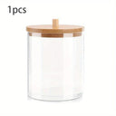 Bamboo-Topped Acrylic Storage Organizer Stylish Bathroom Solution Bamboo-Topped Acrylic Storage Organizer Stylish Bathroom Solution