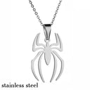 Spider Halloween Pendant Cross Chain Necklace Gothic Gift Spider Halloween Pendant Cross Chain Necklace Gothic Gift