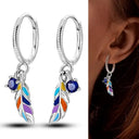 Zircon Heart Shaped Silver Earrings Elegant Gift for Women Zircon Heart Shaped Silver Earrings Elegant Gift for Women