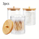 Bamboo-Topped Acrylic Storage Organizer Stylish Bathroom Solution Bamboo-Topped Acrylic Storage Organizer Stylish Bathroom Solution