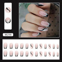 Purple Floral Ballerina Nail Tips 24pcs False Nails Box Purple Floral Ballerina Nail Tips 24pcs False Nails Box