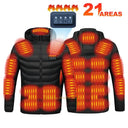 21 Areas Heated Jacket USB Electric Coat Men Women 21 Areas Heated Jacket USB Electric Coat Men Women