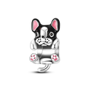Dog Pet Charms 925 Silver Paw French Bulldog Beads Jewelry Dog Pet Charms 925 Silver Paw French Bulldog Beads Jewelry