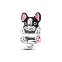 Dog Pet Charms 925 Silver Paw French Bulldog Beads Jewelry Dog Pet Charms 925 Silver Paw French Bulldog Beads Jewelry