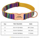 Large Dog Collar: Personalized Nylon Pet Collar for Dogs Large Dog Collar: Personalized Nylon Pet Collar for Dogs