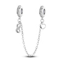 Safety Chain Silver Plated Beads Classic Safety Chain Charm Safety Chain Silver Plated Beads Classic Safety Chain Charm