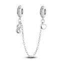 Silver Plated Beads Safety Chain Charm Bracelet Accessory Silver Plated Beads Safety Chain Charm Bracelet Accessory