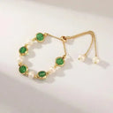 Fashion Snake Green Gemstone Bangle Bracelet for Women Fashion Snake Green Gemstone Bangle Bracelet for Women