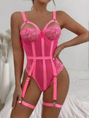 New Fashion Sexy Women Bodysuit Bra Set Garter Belt Lingerie New Fashion Sexy Women Bodysuit Bra Set Garter Belt Lingerie