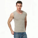 Mens Four Seasons Tight Cotton Vest For Leisure Sports Tee Mens Four Seasons Tight Cotton Vest For Leisure Sports Tee