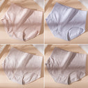 ZJX 4Pcs Set High Waist Cotton Women Panties Plus Size Body Shaper ZJX 4Pcs Set High Waist Cotton Women Panties Plus Size Body Shaper