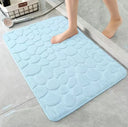 1pc Memory Foam Embossed Velvet Non-Slip Cobblestone Mat 1pc Memory Foam Embossed Velvet Non-Slip Cobblestone Mat