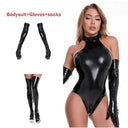 Alluring Glossy PU Leather Catsuit Set Empower Your Sensuality Alluring Glossy PU Leather Catsuit Set Empower Your Sensuality