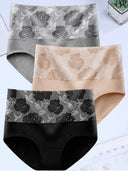 Luxury Cotton Panties Set: Floral & Solid High Waist Briefs Luxury Cotton Panties Set: Floral & Solid High Waist Briefs